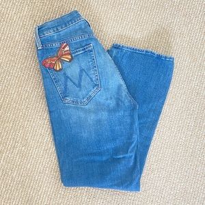 MOTHER THE TRIPPER BUTTERFLY WANDER DUST JEANS